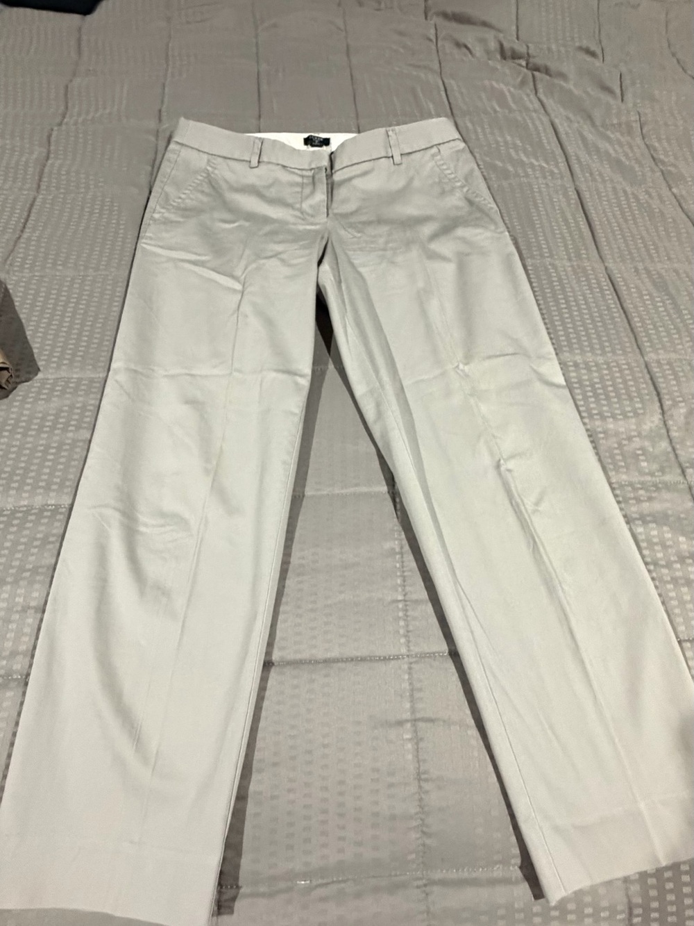 J. Crew Women's Straight-Leg Dress Pants in Light Cream